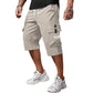 📢📢 50% DE DESCONTO! ⏰ Calça Cargo Capri Casual com Cordão para Homens