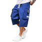 📢📢 50% DE DESCONTO! ⏰ Calça Cargo Capri Casual com Cordão para Homens