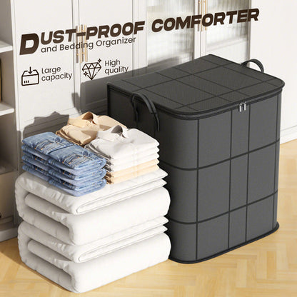 🧼✨Saco Organizador à Prova de Poeira para Edredons e Roupas de Cama – Impermeável, Economiza Espaço e Zíper Seguro🗄️🛏️50% DE DESCONTO!