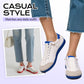 Tênis casual feminino com bico largo