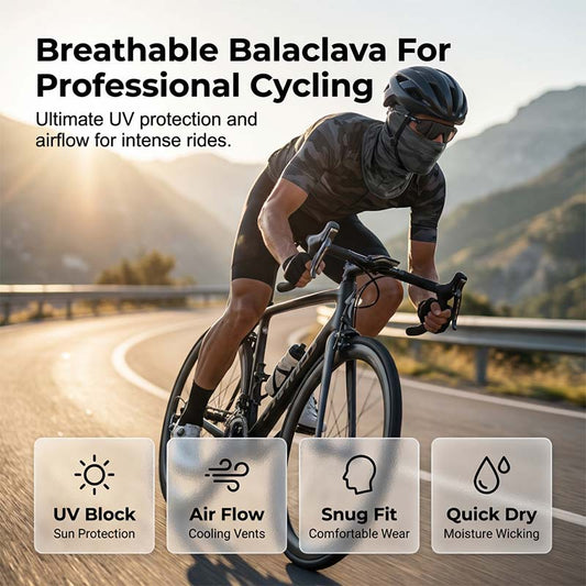 Balaclava respirável com proteção UV para ciclismo