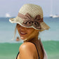 📢 50% OFF! 👒 Chapéu de Palha com Laço Retrô – Dobrável e Respirável para o Verão! ☀️🌊