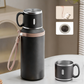 ❄️🥤 Garrafa Térmica Aço Inox com Copo Tampa – Prática e Durável