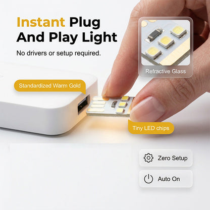 Mini luz noturna LED portátil USB
