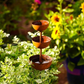 🌿🐦 Bebedouro de Pássaros em Ferro Estilo Retrô – Decoração Elegante para Jardim com Design em Cascata e Toque Vintage