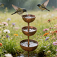 🌿🐦 Bebedouro de Pássaros em Ferro Estilo Retrô – Decoração Elegante para Jardim com Design em Cascata e Toque Vintage
