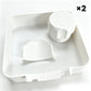 Bandeja coletora universal para máquinas de lavar roupa de carregamento frontal.