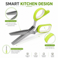 ✂️50% DE DESCONTO AGORA! ✨Tesoura de Ervas em Aço Inoxidável com 5 Lâminas – Corte Rápido para a Cozinha