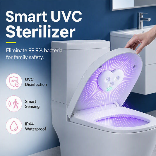 🔥 Banheiro Mais Limpo Todos os Dias | Luz UVC Inteligente para Vaso Sanitário com Sensor Automático – 50% de Desconto