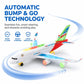 ✈️ 50% DE DESCONTO | Avião Elétrico de Brinquedo com Luzes Coloridas, Sons e Desvio Automático de Obstáculos