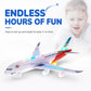 ✈️ 50% DE DESCONTO | Avião Elétrico de Brinquedo com Luzes Coloridas, Sons e Desvio Automático de Obstáculos