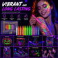 ✨ Brilhe no Escuro! Kit com 12 Canetas Neon UV para Corpo e Festas | 50% de Desconto