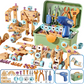 🔥 50% DE DESCONTO | Kit de Ferramentas de Brinquedo Educativo Infantil – Furadeira, Caixa Organizadora e Mais de 124 Peças