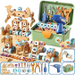 🔥 50% DE DESCONTO | Kit de Ferramentas de Brinquedo Educativo Infantil – Furadeira, Caixa Organizadora e Mais de 124 Peças