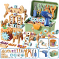 🔥 50% DE DESCONTO | Kit de Ferramentas de Brinquedo Educativo Infantil – Furadeira, Caixa Organizadora e Mais de 124 Peças