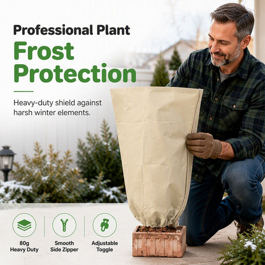 🔥 50% OFF | Capa Anti-Geada para Plantas – Proteção Térmica Respirável com Zíper e Janela Transparente