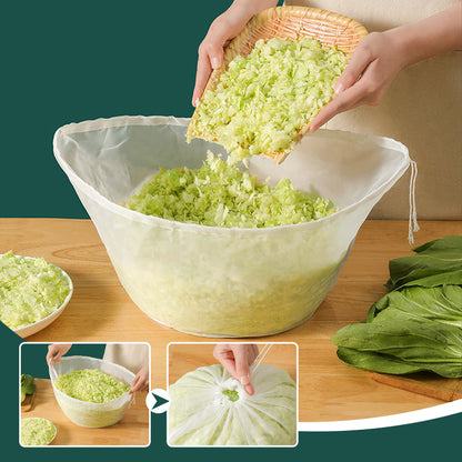Kit com 7 Sacos Coadores de Malha Fina Reutilizáveis para Sucos, Leites Vegetais e Vegetais
