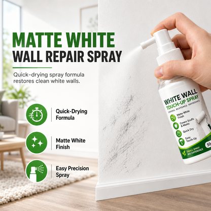 🔥 50% DE DESCONTO | Spray Reparador Branco Fosco para Paredes – Cubra Manchas e Riscos em Minutos