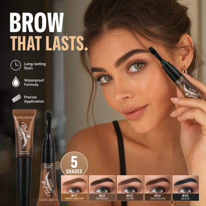 🔥 COMPRE 1 E LEVE 1 GRÁTIS | Tinta para Sobrancelhas à Prova d’Água – Efeito Duradouro e 5 Cores