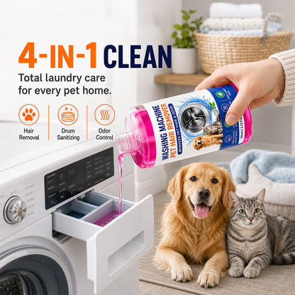🔥 50% DE DESCONTO | Limpador 4 em 1 para Máquina de Lavar – Ajuda a Soltar Pelos de Pets e Reduzir Odores