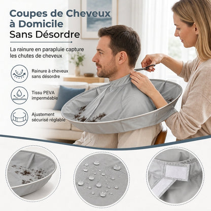 ✂️ 50% OFF! 💇 Gray Hair Salon Cape for Adults – Breathable & Odor-Free, for Cutting & Coloring
