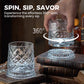 🥃 Copo Giratório 360° para Uísque – Design Elegante em Relevo, Base Estável e 300 ml | 50% de Desconto