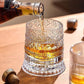 🥃 Copo Giratório 360° para Uísque – Design Elegante em Relevo, Base Estável e 300 ml | 50% de Desconto