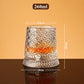 🥃 Copo Giratório 360° para Uísque – Design Elegante em Relevo, Base Estável e 300 ml | 50% de Desconto