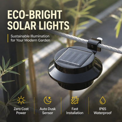 🔥🎁50% DESCONTO🔥 Ilumine Caleiras, Vedações e Muros de Jardim — LEDs Exteriores Solares (Sem Cablagem Elétrica) 🏡✨
