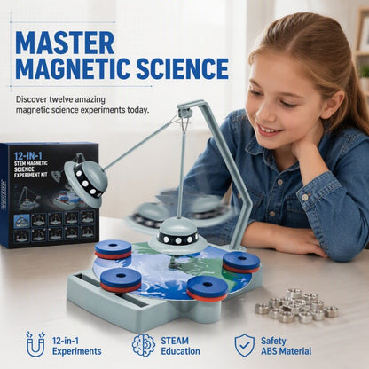 🧲 Menos Tela, Mais Descobertas! Kit de Experimentos Magnéticos 12 em 1 para Crianças | 50% de Desconto