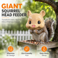 🐿️ 50% de Desconto | Alimentador Divertido para Esquilos em Formato de Cabeça Gigante – Decoração Criativa para Jardim e Quintal