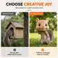 🐿️ 50% de Desconto | Alimentador Divertido para Esquilos em Formato de Cabeça Gigante – Decoração Criativa para Jardim e Quintal