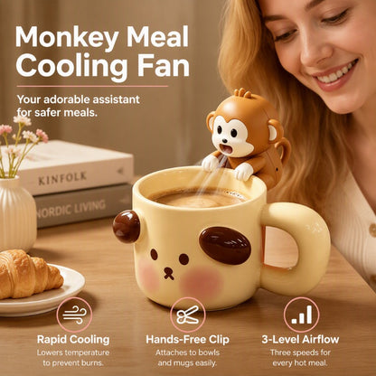 🐵 Ventilador Portátil para Resfriar Alimentos com Presilha – 3 Níveis de Ventilação, Recarregável por USB | 50% de Desconto