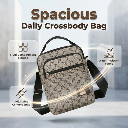 Bolsa Transversal Masculina de Grande Capacidade – Vários Bolsos, Alça Ajustável e Ideal para o Dia a Dia