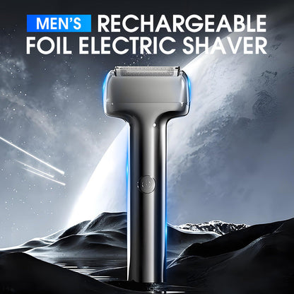 Barbeador Elétrico Masculino Recarregável com 3 Lâminas – IPX6, Cabeça Magnética e Carregamento Tipo C