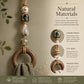 Porta-Toalhas Decorativo com Contas e Argola de Madeira – Estilo Boho para Banheiro e Cozinha
