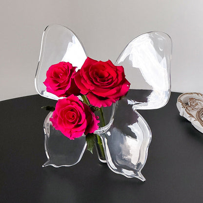 🔥 50% OFF | Vaso Decorativo Transparente em Formato de Borboleta – Elegante para Flores e Decoração