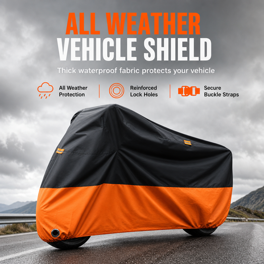 Capa para Moto Resistente à Água com Faixas Refletivas e Furos para Cadeado | 🔥 50% OFF
