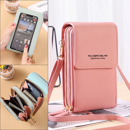Bolsa Porta-Celular com Tela Touch e Proteção RFID