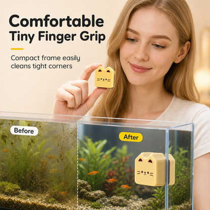 Limpador Magnético Dupla Face para Aquário – Remova Algas sem Colocar a Mão na Água | 50% OFF