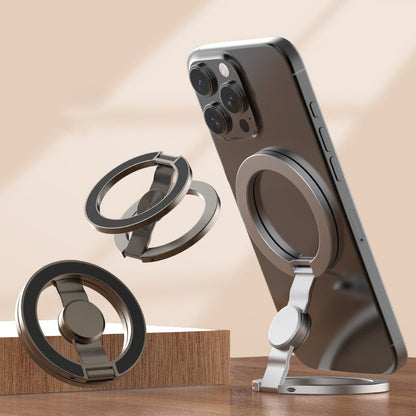 Suporte Magnético 360° para Celular – Dobrável, Rotativo e com Apoio para Mãos Livres