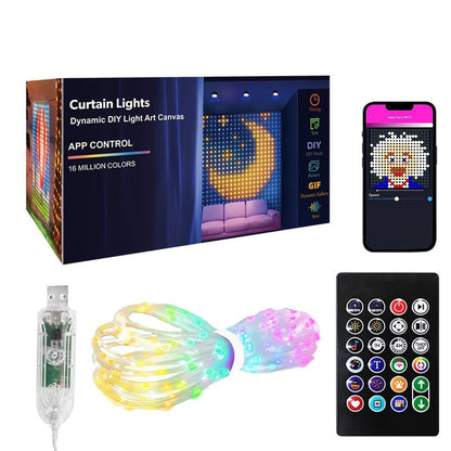 Cortina de Luzes LED Inteligente com App e Efeitos Personalizados