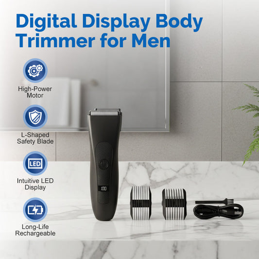 Aparador Corporal Masculino com Visor Digital para Corpo e Áreas Sensíveis