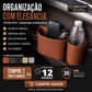 🚗✨ Porta-Copos Universal de Couro para Carro – Mais organização, praticidade e itens sempre ao seu alcance