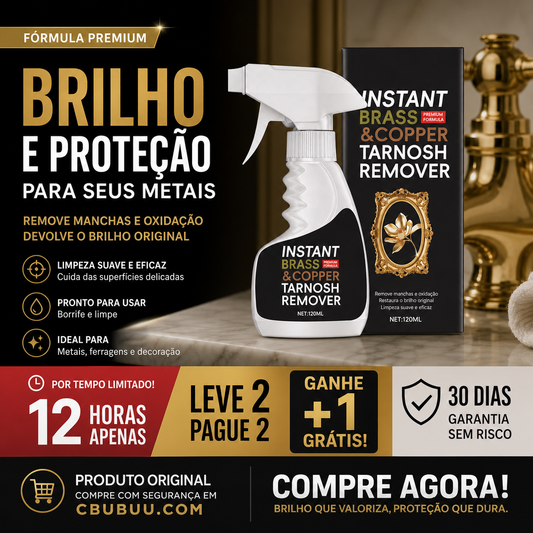 🛢️🧼 Spray para latão – remove manchas instantaneamente – prático & sem esforço! ✨