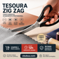 ✂️Agora com 50% de desconto! Tesoura de costura DIY com lâmina ondulada – tesoura em ziguezague, ferramenta de corte de tecido que evita que o tecido desfie, ideal para projetos em tecido, papel e artesanato.