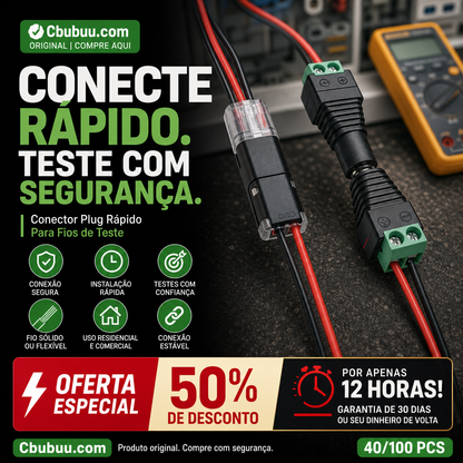 Kit 40 Conectores Rápidos de Fios Duplos 18-22AWG, Conector com Trava de Segurança e Proteção Contra Chamas, Emenda de Cabo sem Solda para Casa, Automóvel, Reparos Elétricos e Projetos DIY