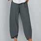 👖 Calça Vintage de Linho e Algodão com Cintura Elástica Assimétrica – Design Único, Conforto e Estilo Funcional para o Dia a Dia! 🌸✨
