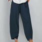 👖 Calça Vintage de Linho e Algodão com Cintura Elástica Assimétrica – Design Único, Conforto e Estilo Funcional para o Dia a Dia! 🌸✨
