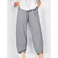 👖 Calça Vintage de Linho e Algodão com Cintura Elástica Assimétrica – Design Único, Conforto e Estilo Funcional para o Dia a Dia! 🌸✨